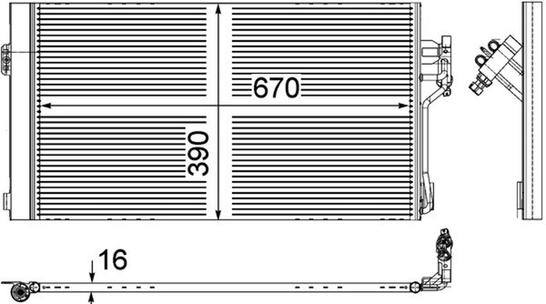 Mahle Kondensator Klimaanlage Premium Line AC 761 000P FüR Mercedes Vito Bus 109-image
