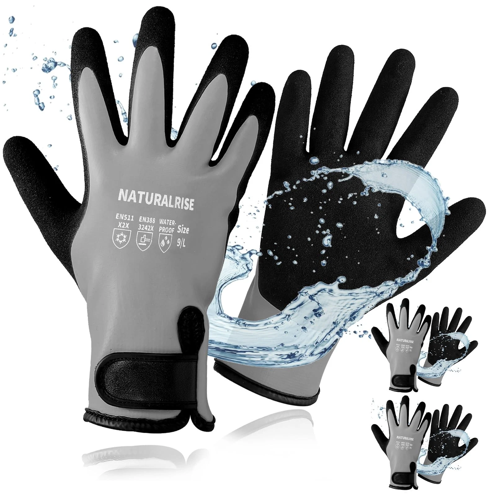 100% Waterproof Gloves for Men & Women,Winter Work Gloves for Cold Weather,Wa...