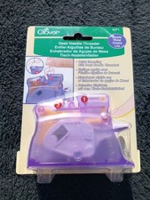 Clover Desk Needle Threader Purple Easy Threading Small 4071 SEALED