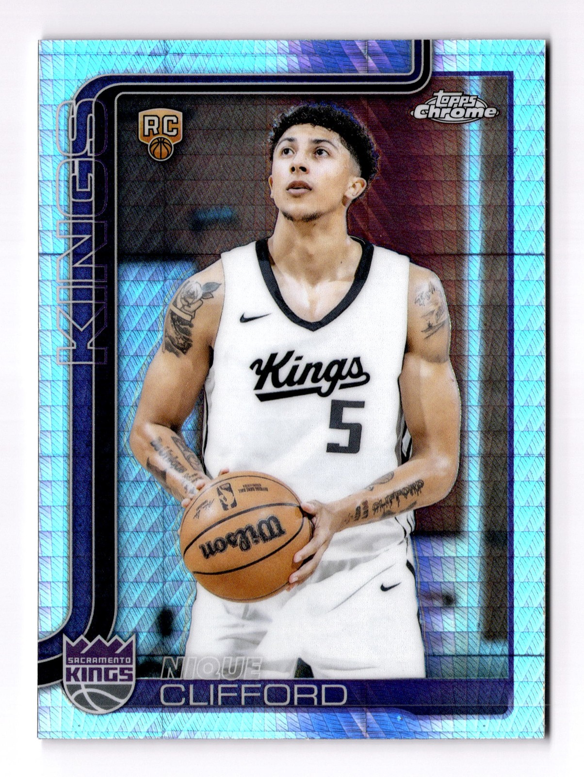2025-26 Topps Chrome #274 Nique Clifford Prism Refractor Rookie RC