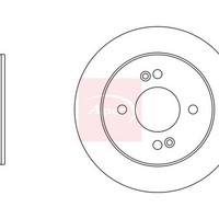 KIA Picanto II TA 2011-2018 Bremsscheibe Hinten Einzel Apec DSK2496