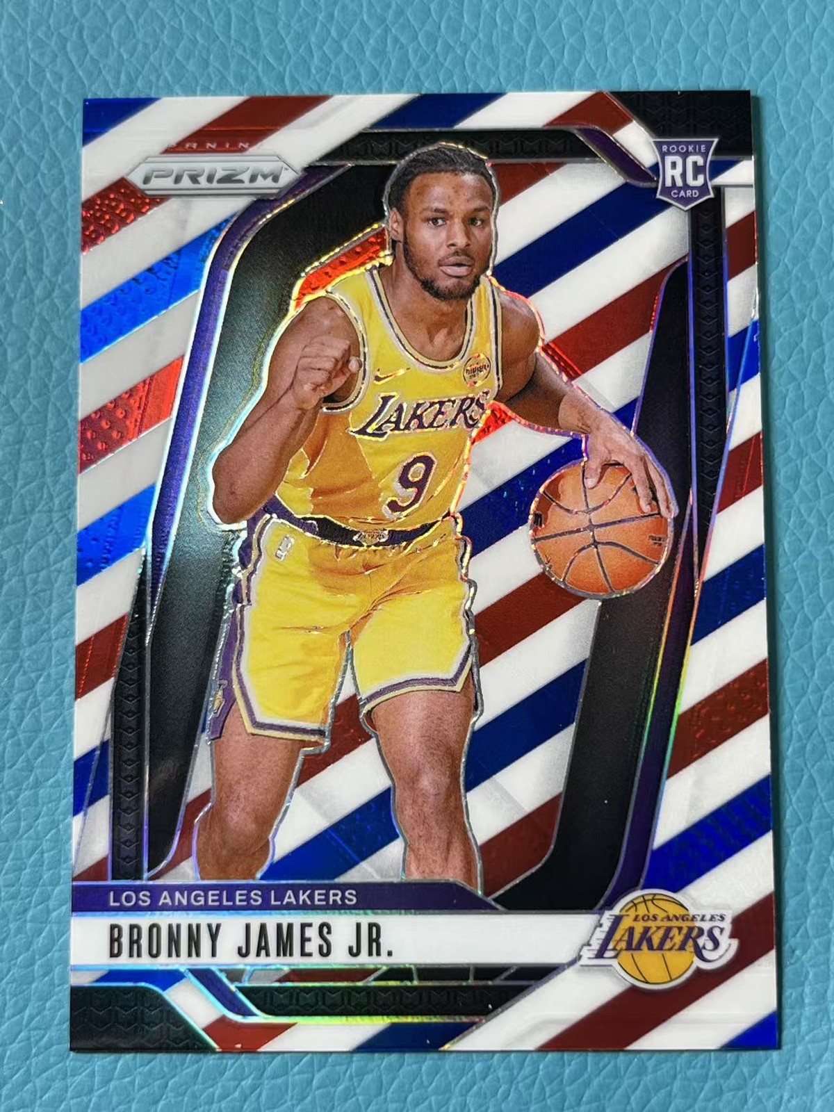 Bronny James Jr 2024-25 Panini Prizm Red White Blue RC Los Angeles Lakers #243