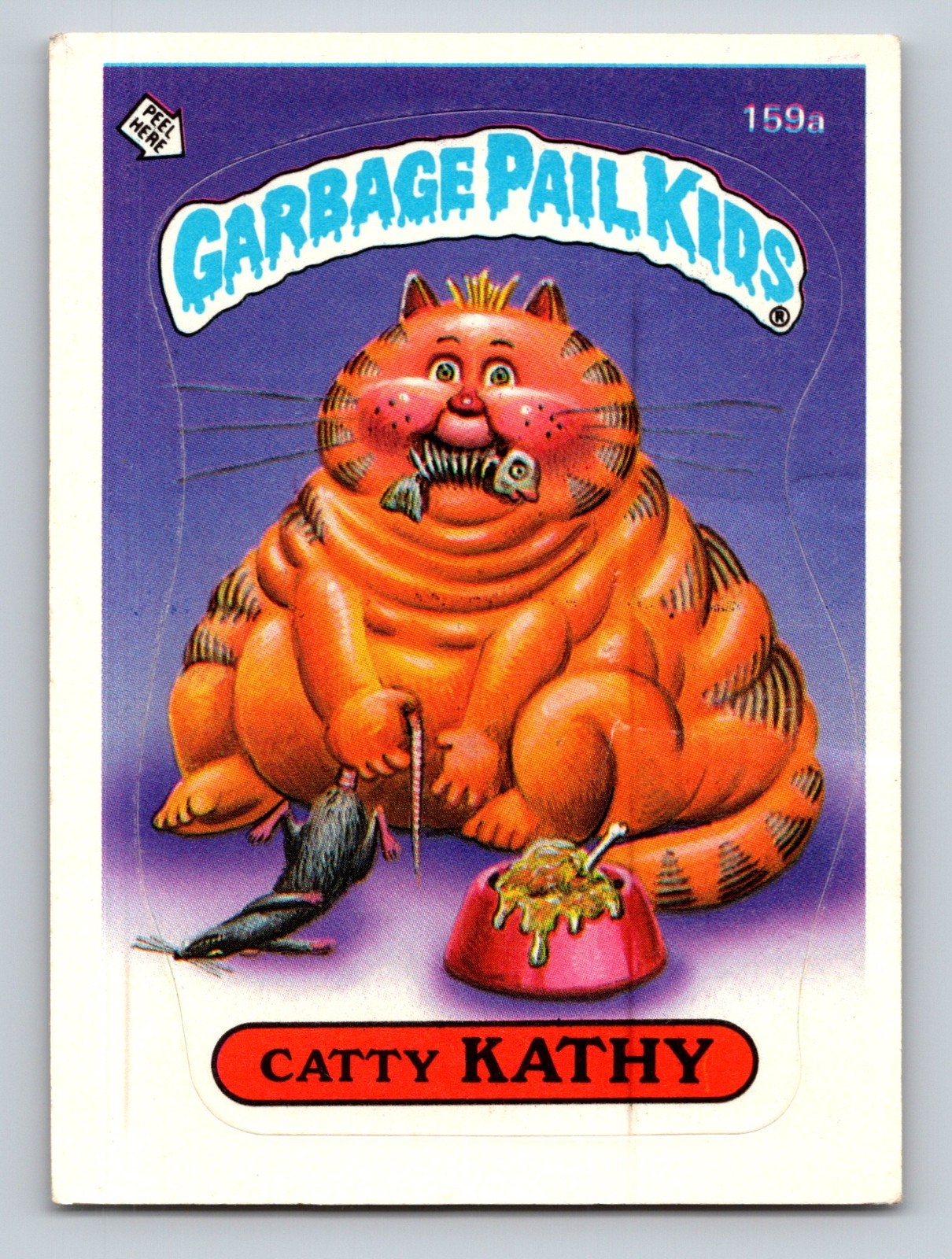 1986 Topps Garbage Pail Kids Catty Kathy #159a