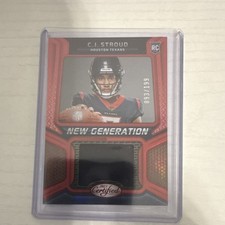Panini Certified New Generation C.J. Stroud Mirror Red NGJM-30 /199 RC MEM Texa…