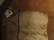 Brown Suede Mid-Length Men's Overcoat with Button Closure