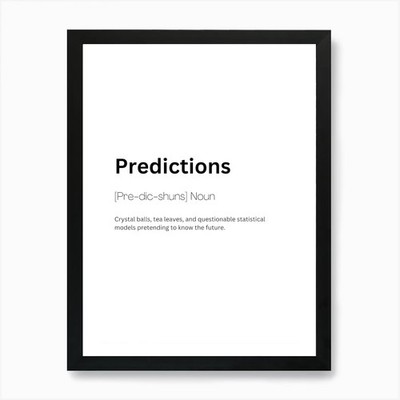 Vorhersagen Definition Bedeutung 1 Bogen gerahmtes Wandbild Poster Leinwanddruck Bild