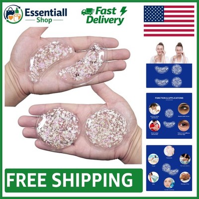 Glitter Gel Ice Pack Eye Pads: Soothing Hot/Cold Therapy for Puffiness Relief