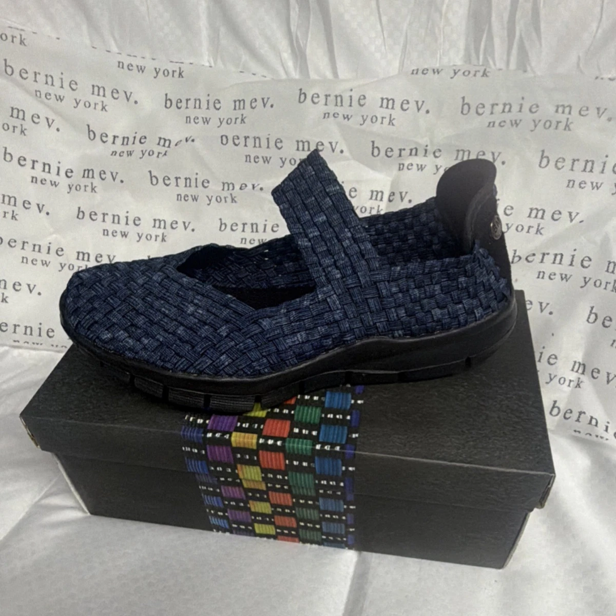 bernie mev. Blue Slip-On Woven Casual Loafers Bernie Mev Victoria Slip-On Shoes bernie mev. | Mercari main image 2