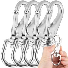 3-1/2'' Stainless Steel Flag Clips Heavy Duty 3/4'' Swivel Eye Snpa Hooks 1 ...