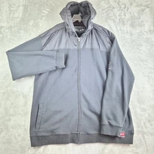 Ocean & Earth Jacket Men 2XT Black Fleece Hoodie Full Zip Nylon Yoke Surf Skate