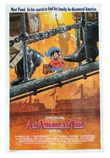 An American Tail Movie Poster 1 Sided Folded  20.5x 13.5” Steven Spielberg
