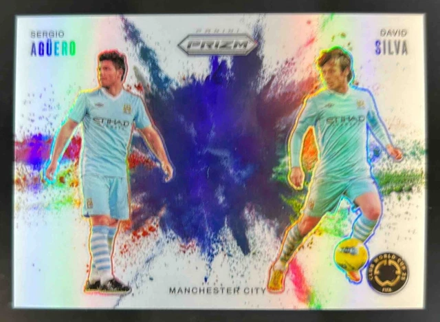 Prizm FIFA World Cup 2025 David Silva Sergio Aguero Color Blast Duals SP #7