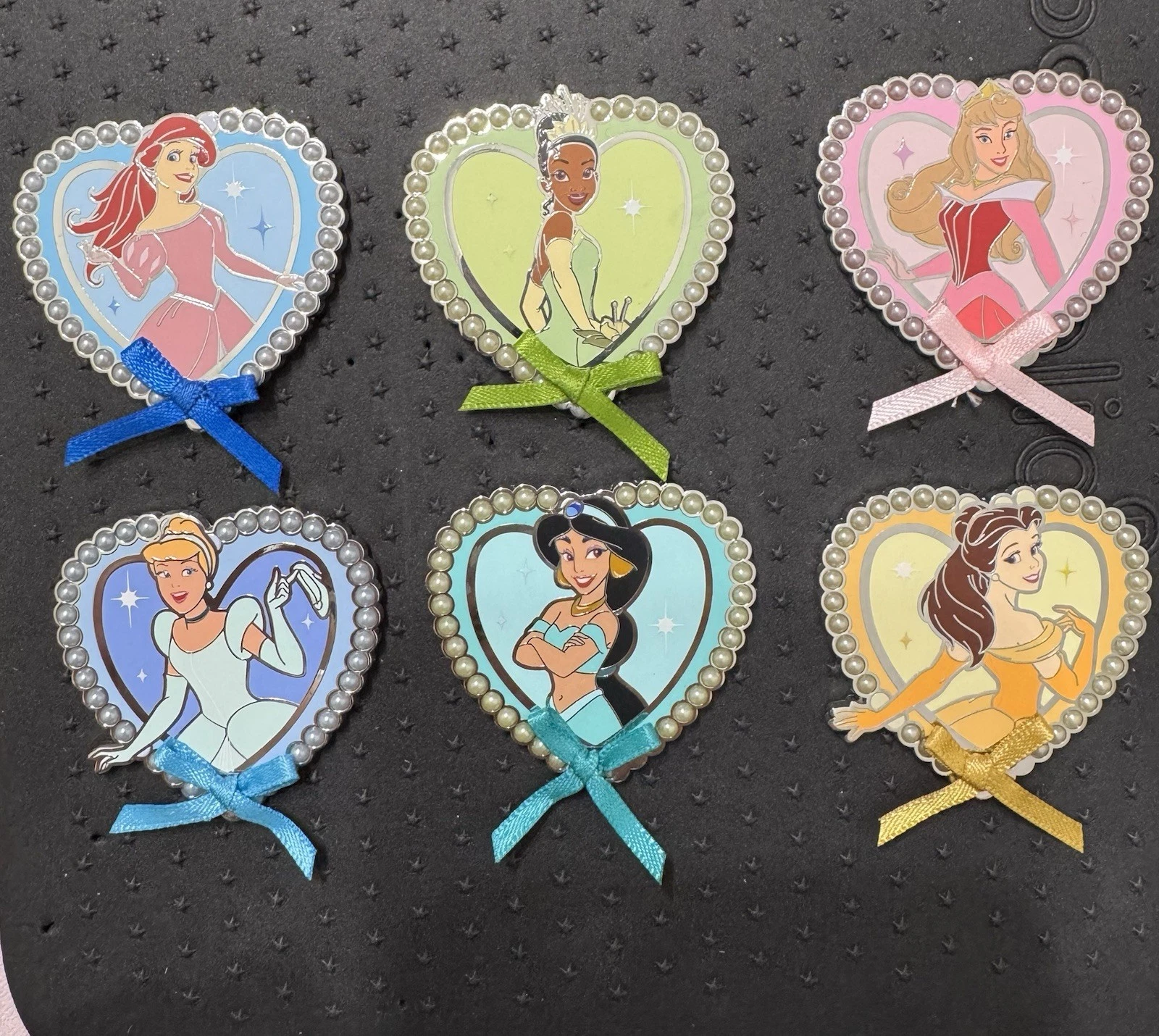 Disney Princess Heart Pearls Blind Pin Complete Set