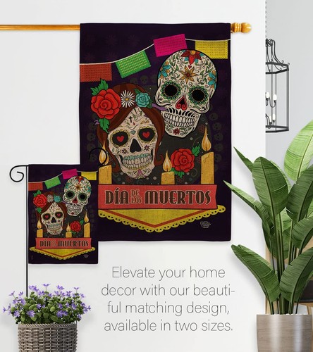 Dia de Los Muertos House Flag Eagle Set Fall Day of Dead Fiesta Mexican Party... - Picture 8 of 10