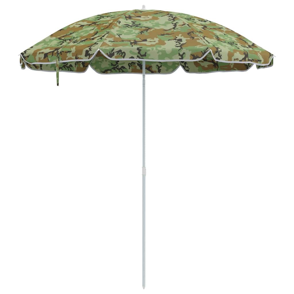 Parasol rond inclinable camouflé pour camping sauvage et pique-nique en forêt