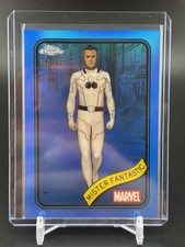 2025 Topps Chrome Marvel Mister Fantastic #89 Blue Refractor /299 Fantastic Four