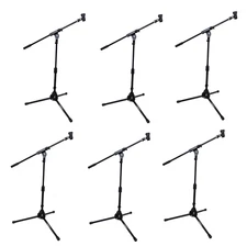 6x ProX T-MIC05 microphone stand w/ telescopic boom & tripod base