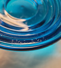 Blue Railroad Lantern Glass Lens Kopp Glass  6 3/8 D  3 3/4 F — photo 4