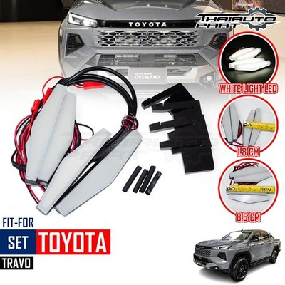Grille Light White LED Front 4 LEDs For Toyota Hilux Rogue Rugged X SR SR5