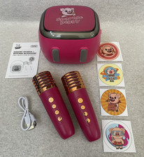 Sparkle Pig Mini Karaoke Machine with 2 Wireless Microphones Colorful Lighting