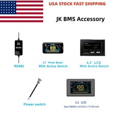 JK BMS Accessory 485 Converter/LCD Display/Power Switch/4.3inch Touch Screen USA
