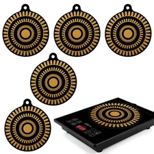5pcs Thermochromic Silicone Induction Cooktop Protector Mat - Silicone Mat fo