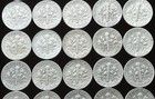 ROOSEVELT DIMES~ROLL LOT of (50) DIMES~90% SILVER~(all 1950's~PHIL. & DENVER) — photo 10