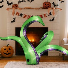 6 FT Halloween Inflatable Octopus Tentacles Outdoor Holiday Decor Rotating LED