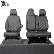 Fits Nissan Nv300 (2016-2022) Double Bentley Leatherette Front Seat Covers 639