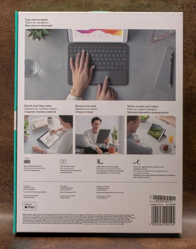 💥Logitech Combo Touch Tastatur/Case f. iPad 7., 8. & 9. Gen. QWERTZ + OVP 💥 - Bild 13 von 14