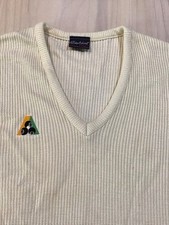 Lawn Bowls Australia Off White Knit Jumper Logo XXXL Wool Blend Sweater 3XL