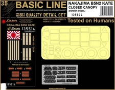 1/35 B5N2 KATE (closed canopy) Seatbelts and Masks for Border Model