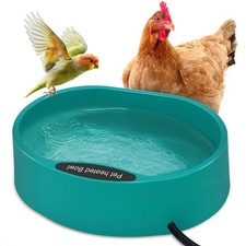 Heated Water Bowl for Chicken, Large Capacity 125OZ Poultry Water Heater for ...