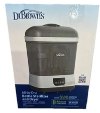 Dr. Brown's All-in-One Electric Bottle Sterilizer  Dryer, Stores, Gray/White