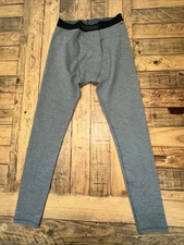 OMNI-WOOL MENS BASE LAYER PANTS SZ M X 28" GRAY WOOL BLEND LONG JOHNS