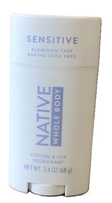 Native Cotton Lily Whole Body Sensitive Deodorant 2.4 oz Aluminum Free 1 Pack