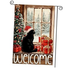 Christmas Garden Flag 12x18 Inch Double Sided Outside, Garden Size-12 x 18"