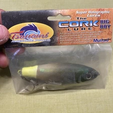 Tsunami Holographic Cork Lure Glow/Chartreuse Tail -Big Boy Lure TSCK35-18