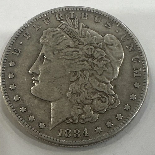 1884 Morgan Silver Dollar San Francisco $1 Circulated 0.9 Fineness Silver