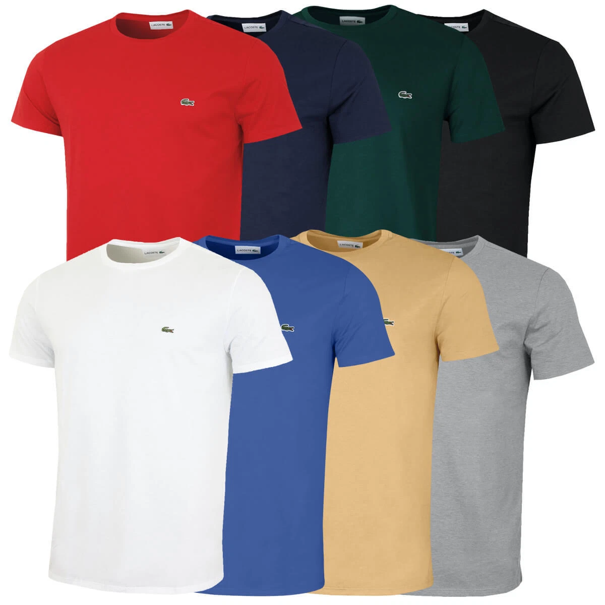 Lacoste Mens 2024 SS Crew Neck Regular Fit Pima Cotton Jersey Tee