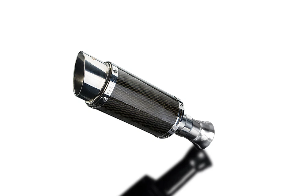 KTM 1290 Super Duke 2014-2019 Kit de silenciador de escape de carbono redondo de 8" sin cordones Foto 3 de 4