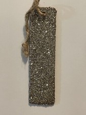 Pottery Barn German Glitter Letter Ornament -You Choose I Q U X