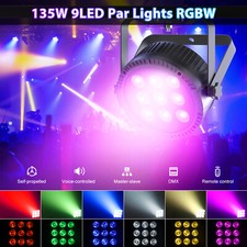 UKING 9x15w LED Stage PAR Light RGBW DMX Beam Wash Lighting DJ Disco Party Club