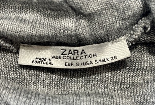 ZARA W&B Collection Women’s Grey Floral Turtle Neck Top size S - Picture 3 of 4