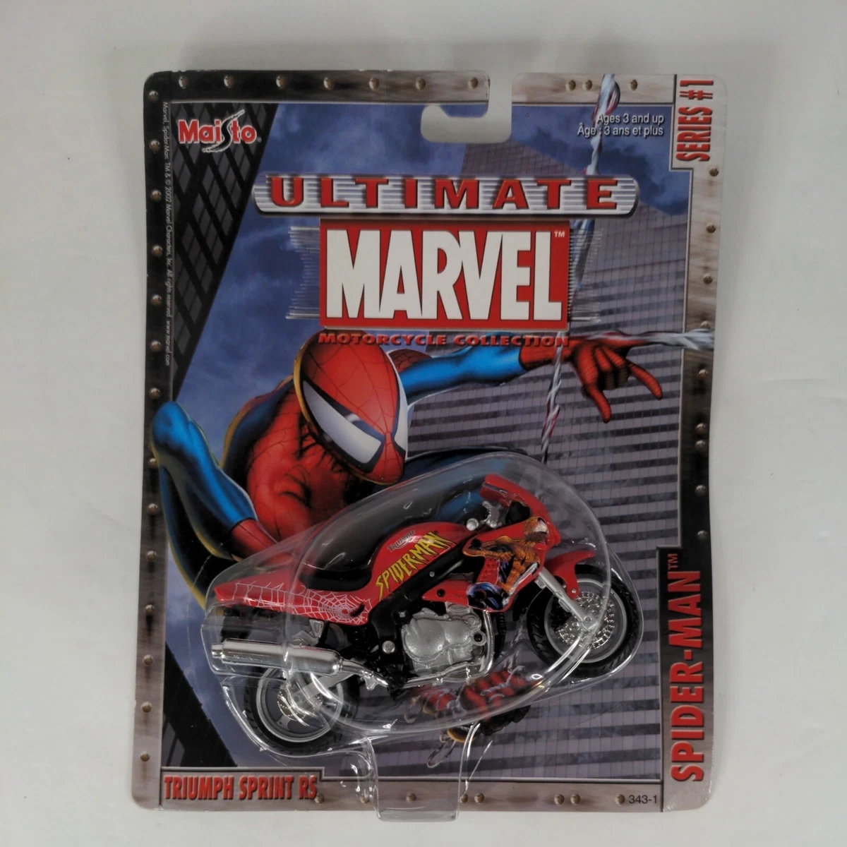 Maisto Ultimate Marvel Motorcycle Collection - Spider-Man Triumph Sprint RS M5