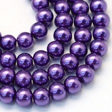 Glass Pearl Beads 1 Strand - 100 x 6mm or 50 x 8mm BUT 3 GET 1 FREE!