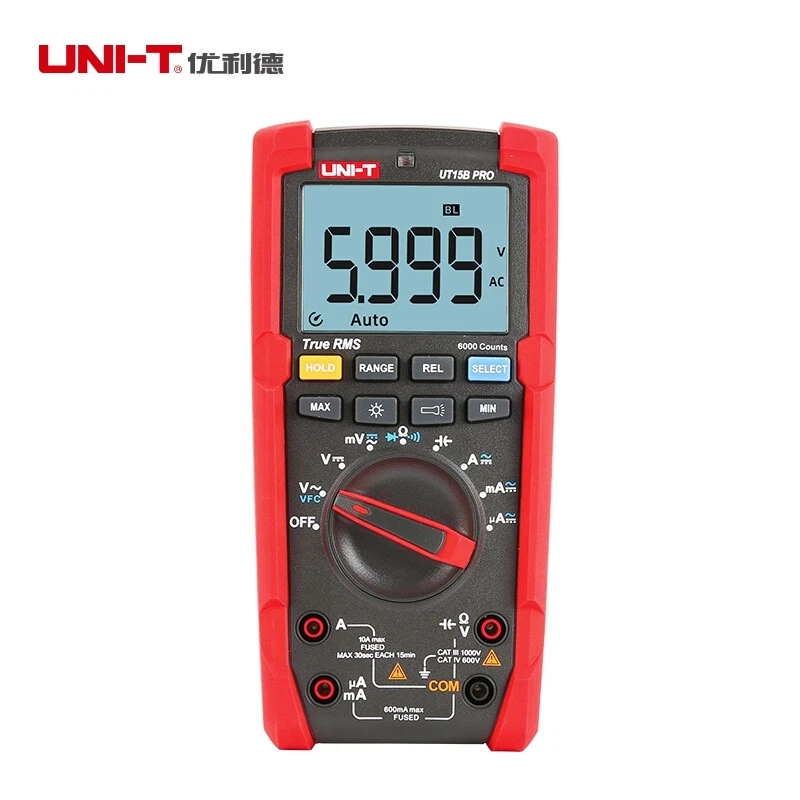 UNI-T True RMS Multimeter  Auto Range AC DC Volt Amp OHM Cap VFC Tester 15B PRO - Image 4 of 4