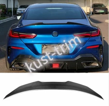 For BMW 8 Series 20+ PSM-Style Carbon Fiber Rear Spoiler Tail Trunk Lip Wing Bar