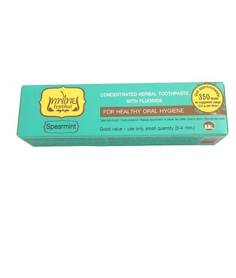 Tepthai concentrated Herbal Toothpaste with Fluoride 70 g ( Spearmint ) 2 tubes