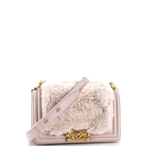 Chanel Boy Flap Bag Fur with Leather Small - Picture 2 of 8